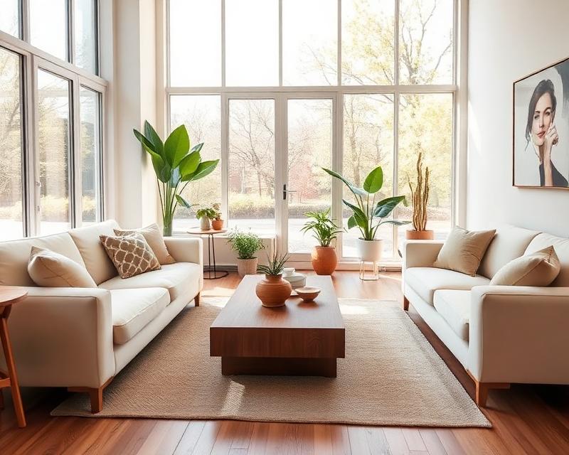 A bright modern living room